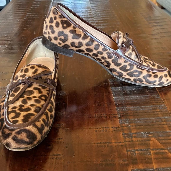 J. Crew Shoes - J. Crew Leopard Print Loafers in Brown and Black